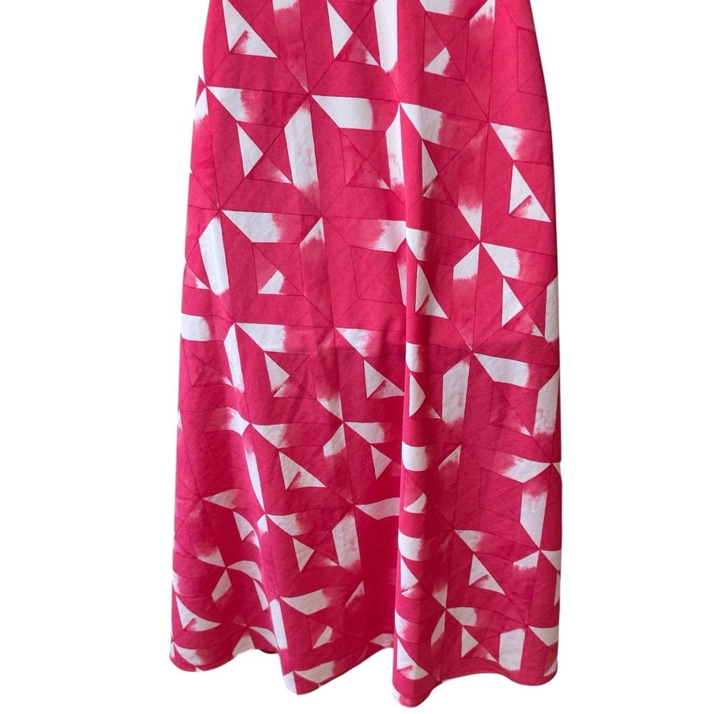 Natori Sumi Pattern Hot Pink Midi Slip Nightgown Leisure Feminine Dainty L - Picture 8 of 11